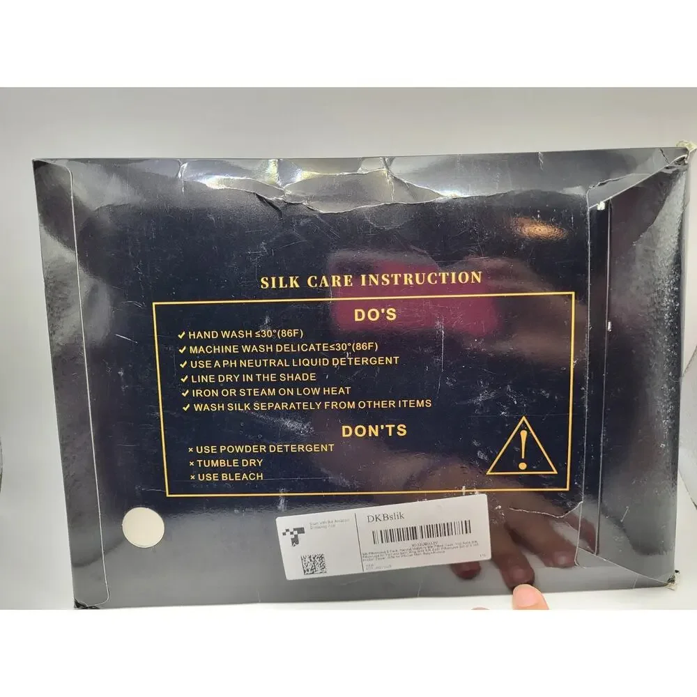 Silk Pillowcase Biege 2 Pack, Mulberry King Size Set of 2, Anti Acne
